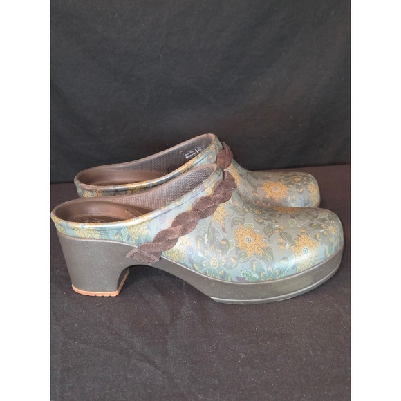 Crocs Clog Sarah Heel Women's Size 6M Floral‎ Print Braided Accent Comfort Shoes - Picture 7 of 9